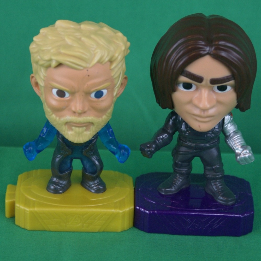 Marvel Avengers‎ Thor & Winter Soldier McDonald's Happy Meal Figures Set 2019-20